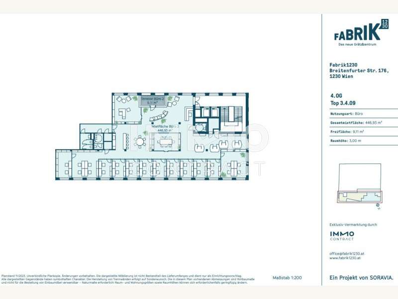 Büro Wien: Grundrisss 3409 Grundrisss 3409