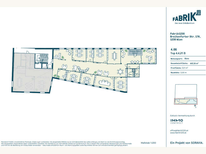 Büro Wien: Grundrisss 4421B Grundrisss 4421B
