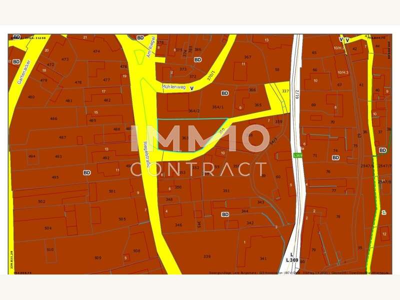 Grundstück Markt Neuhodis: Flächenplan 7464 Markt Neuhodis Gnr. 363 (2)_0 Flächenplan 7464 Markt Neuhodis Gnr. 363 (2)_0