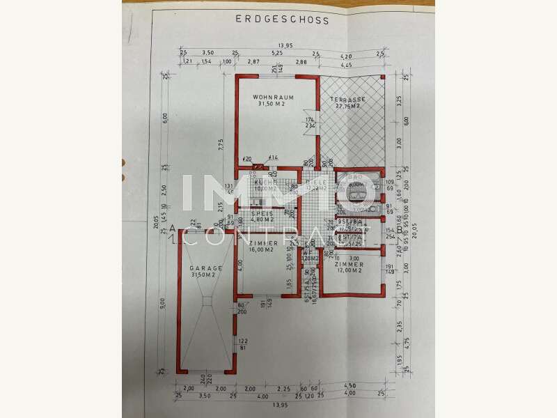 Einfamilienhaus Kollnbrunn: Erdgeschoss Plan von der Gemeinde Erdgeschoss Plan von der Gemeinde