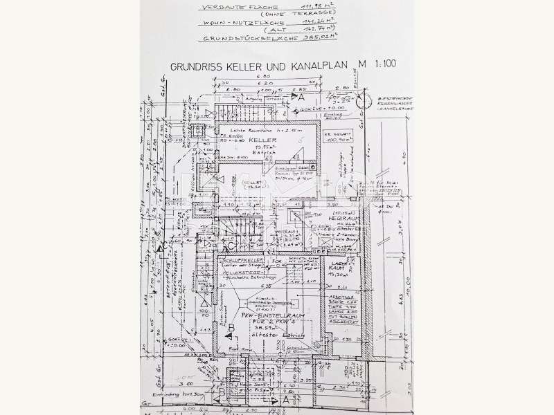 Doppelhaushälfte Wien: Plan KG und Garage Plan KG und Garage