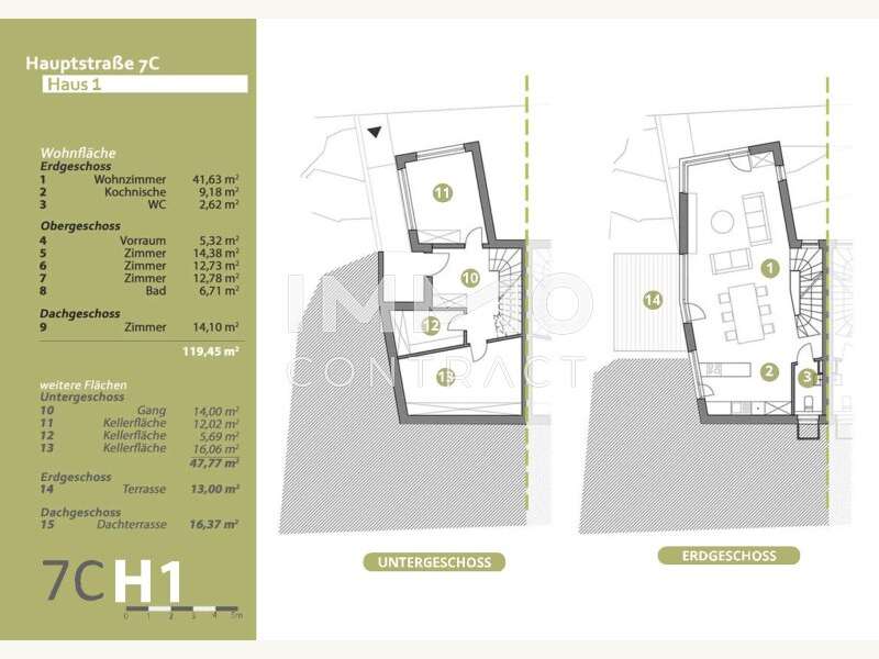 Doppelhaushälfte Höflein an der Donau: Grundriss Grundriss
