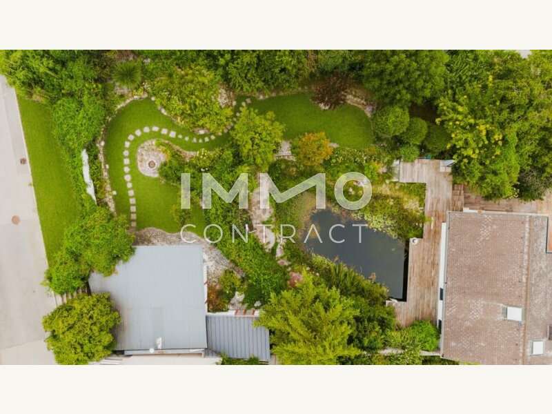 Einfamilienhaus Hainburg an der Donau: Garten hinter dem Haus_Vogelperspektive Garten hinter dem Haus_Vogelperspektive