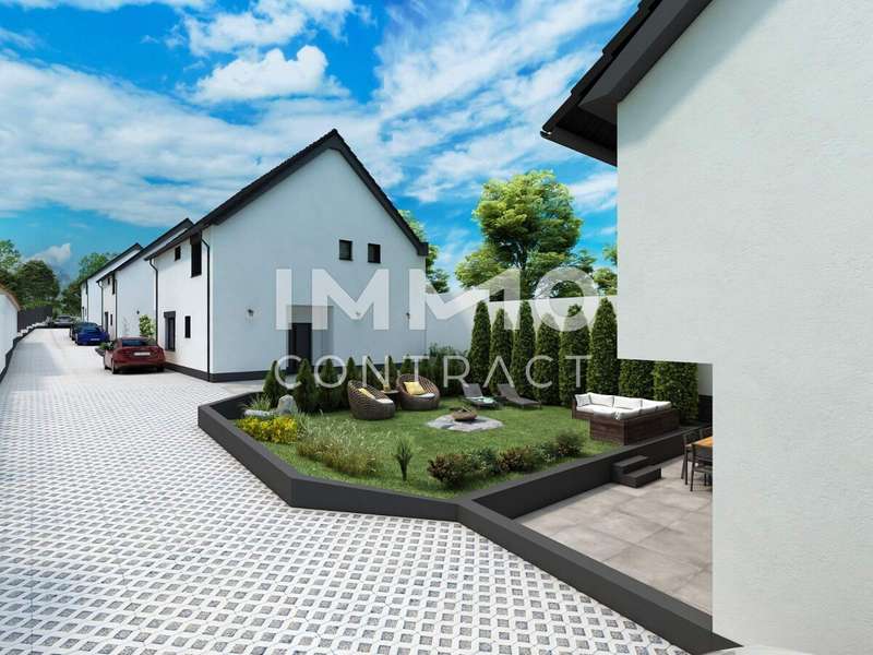 Einfamilienhaus Edelstal: Gartenansicht Haus 1 Gartenansicht Haus 1