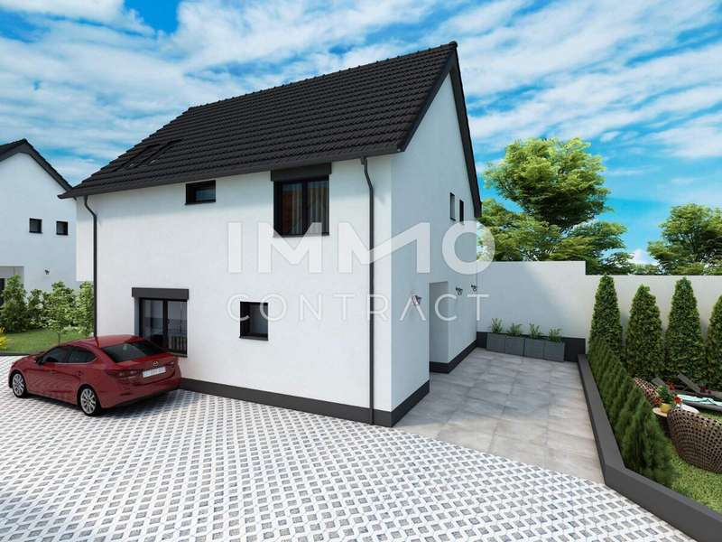 Einfamilienhaus Edelstal: Haus 2 Ansicht Einfahrt Haus 2 Ansicht Einfahrt