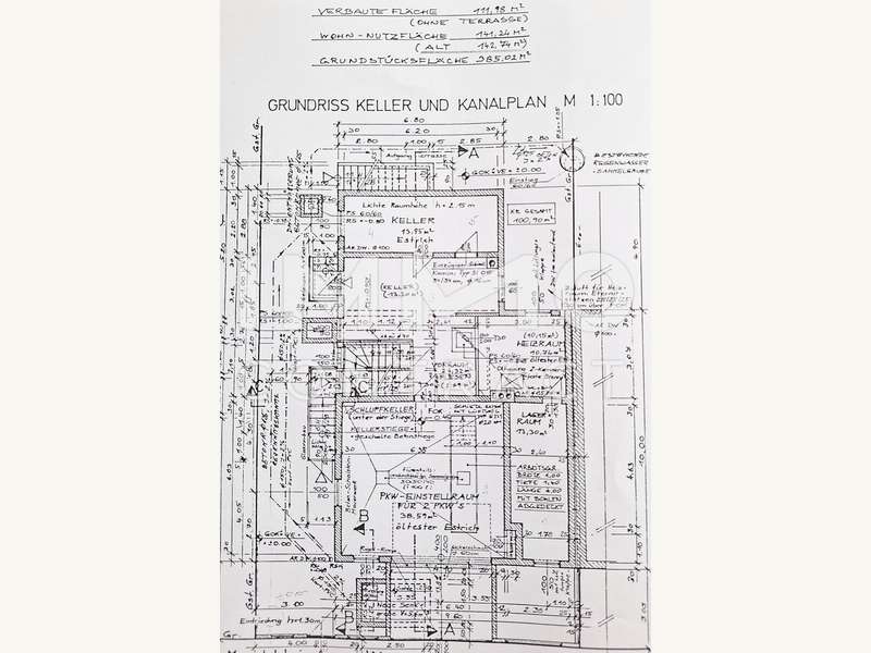 Doppelhaushälfte Wien: Plan KG und Garage Plan KG und Garage