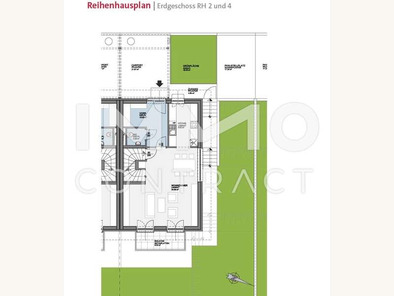 Doppelhaushälfte Bad Sauerbrunn: Grundriss EG DHH 2 und 4 Grundriss EG DHH 2 und 4
