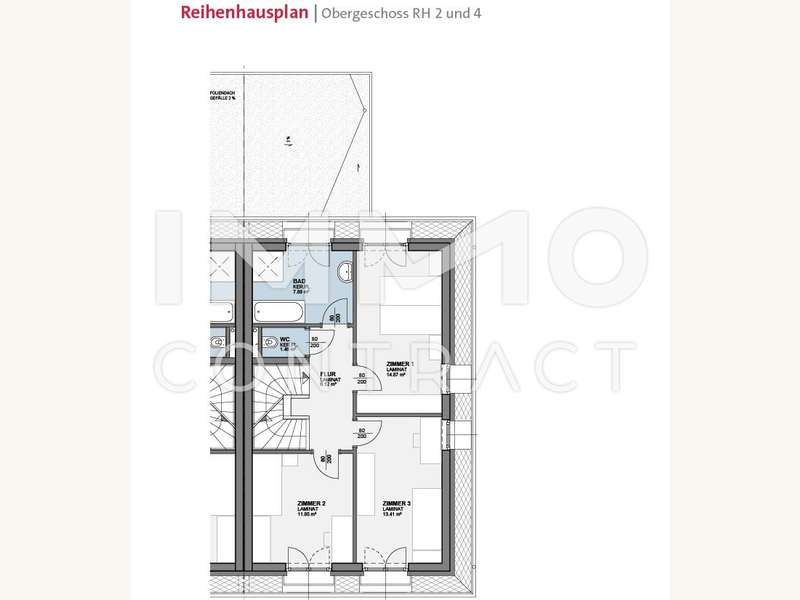Doppelhaushälfte Bad Sauerbrunn: Grundriss OG DHH 2 und 4 Grundriss OG DHH 2 und 4