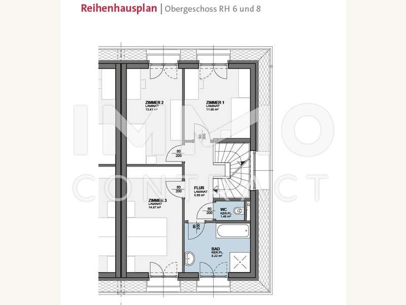 Grundriss OG DHH 6 und 8