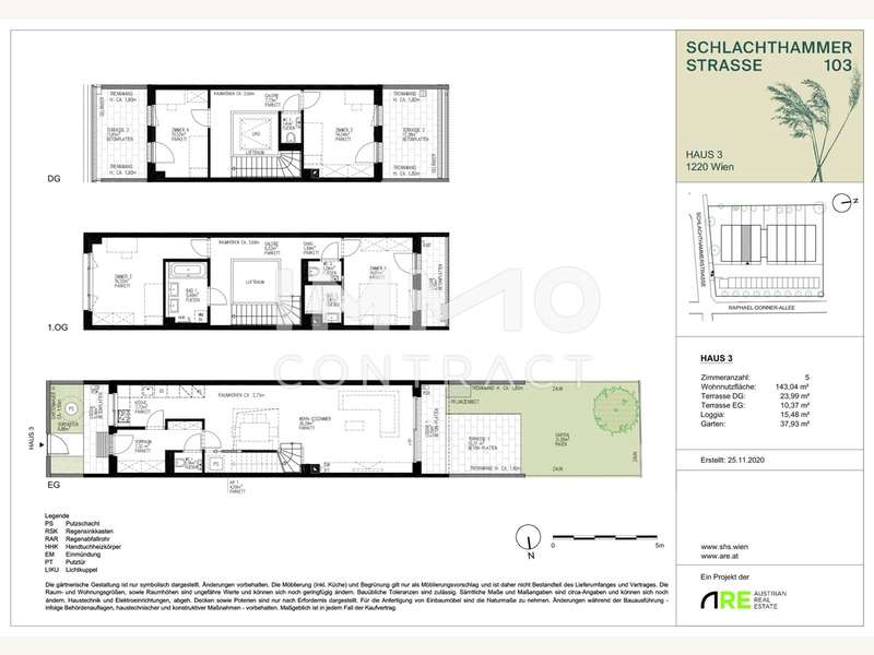 Reihenhaus Wien: 2021-09-20 VK SHS-103-AR-AF-VK-XX-VK003-FR-01 Verkaufsplan Haus 3-1 2021-09-20 VK SHS-103-AR-AF-VK-XX-VK003-FR-01 Verkaufsplan Haus 3-1