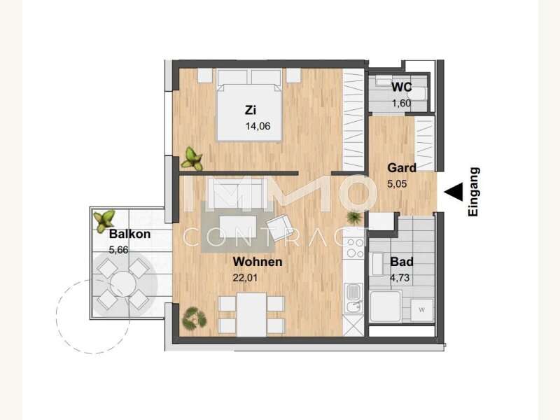 Mietwohnung Graz: TOP 122 TOP 122