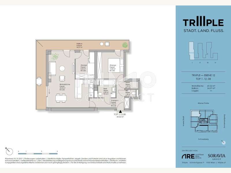 Mietwohnung Wien: Top 1.12.08_Innere Stadt_Prater Top 1.12.08_Innere Stadt_Prater