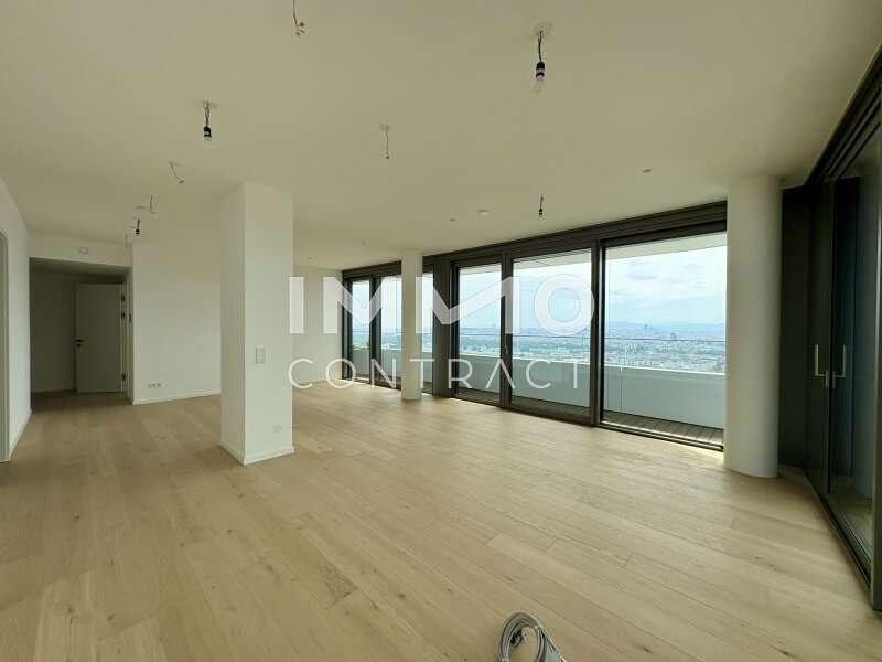 Mietwohnung Wien: Wohn-Essbereich Richtung Neue Donau, Innere Stadt Wohn-Essbereich Richtung Neue Donau, Innere Stadt