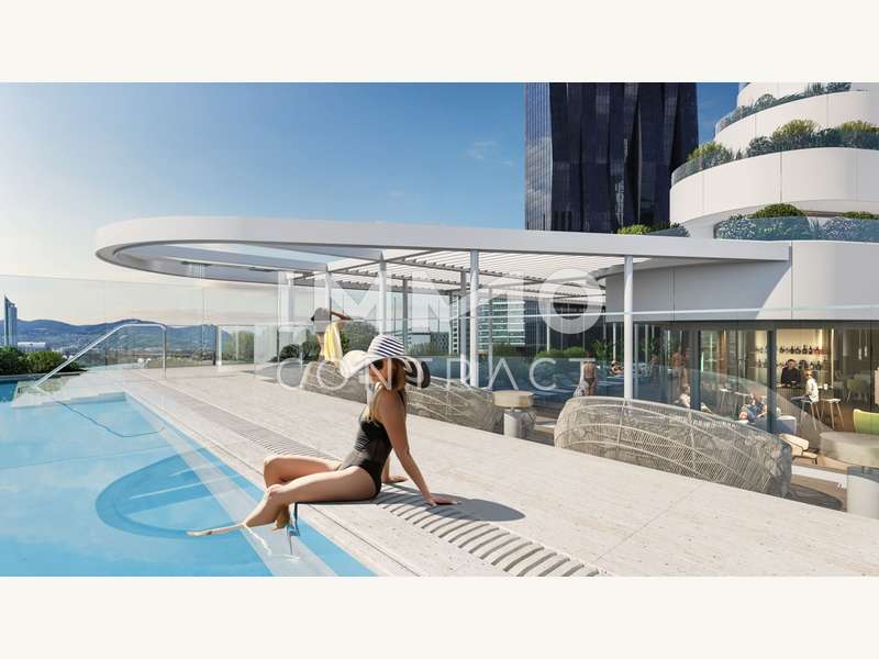 Mietwohnung Wien: Pool mit Poolbar Pool mit Poolbar