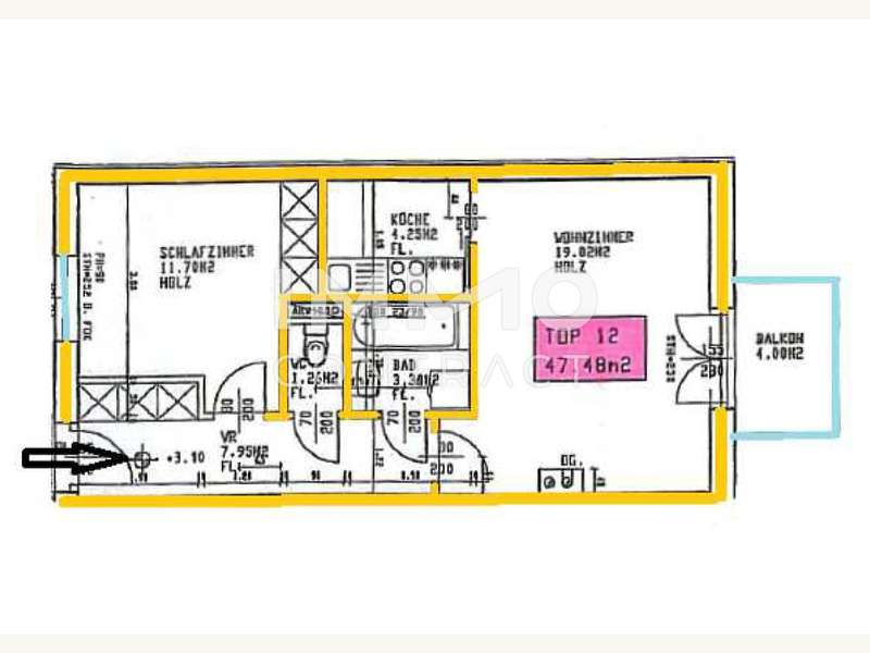 Apartement Graz: Raumplan_012_ Raumplan_012_