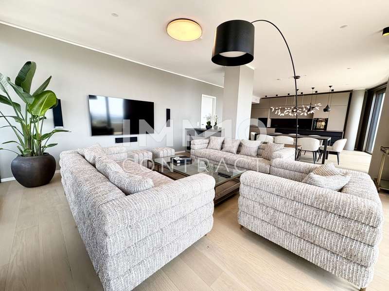 Mietwohnung Wien: Gemütlicher, lichtdurchfluteter Wohnbereich mit Soundsystem Gemütlicher, lichtdurchfluteter Wohnbereich mit Soundsystem