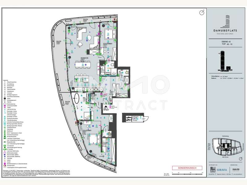 Mietwohnung Wien: Plan 42-10 Plan 42-10