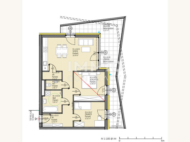 Mietwohnung Linz: Plan Top6 Plan Top6