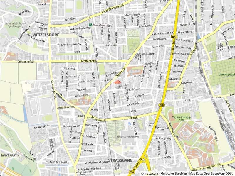 Tiefgaragenstellplatz Graz: Geolyzer Kartenausschnitt Geolyzer Kartenausschnitt