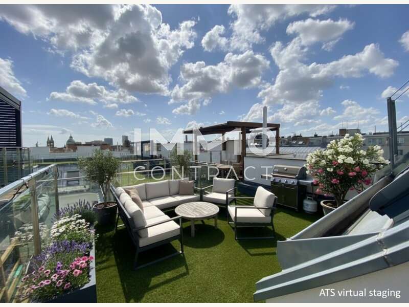 Terrasse KI möbliert