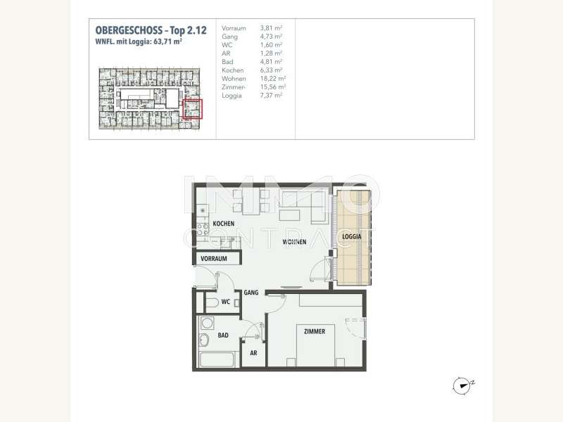 Eigentumswohnung Wien: Grundriss Grundriss