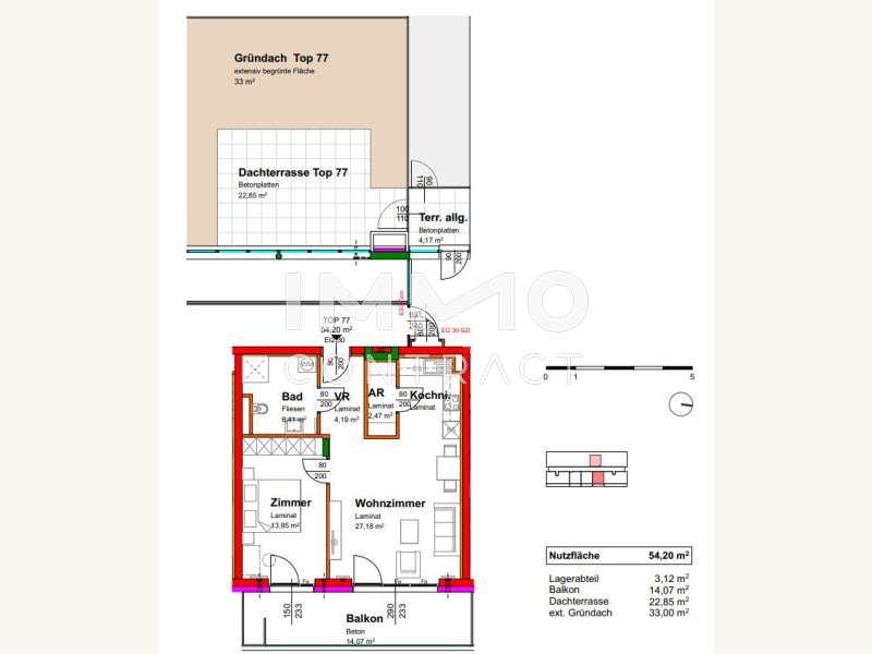 Terrassenwohnung Krems an der Donau: Top77 Top77