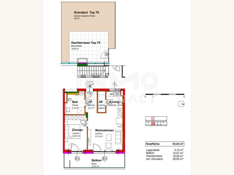 Terrassenwohnung Krems an der Donau: Top79 Top79
