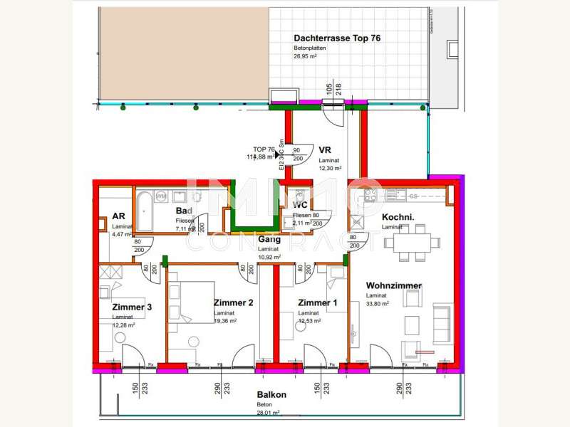 Penthouse Krems an der Donau: Top76 Top76