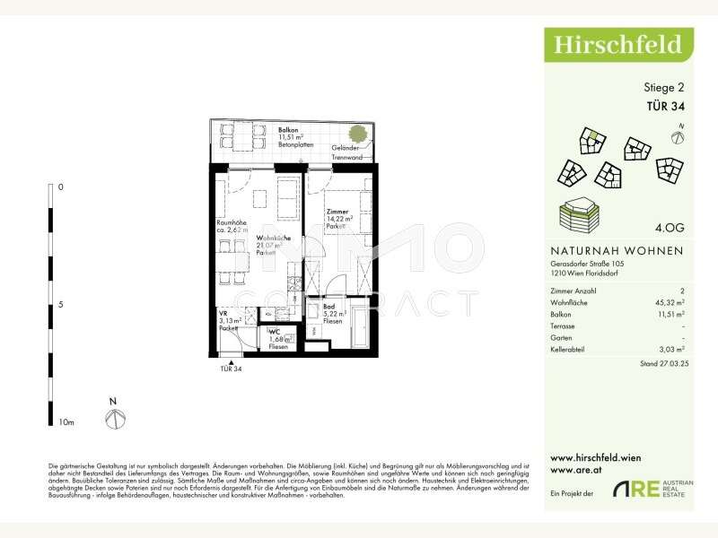 Eigentumswohnung Wien: GER - H2 - OG4 - Top 34-1 GER - H2 - OG4 - Top 34-1