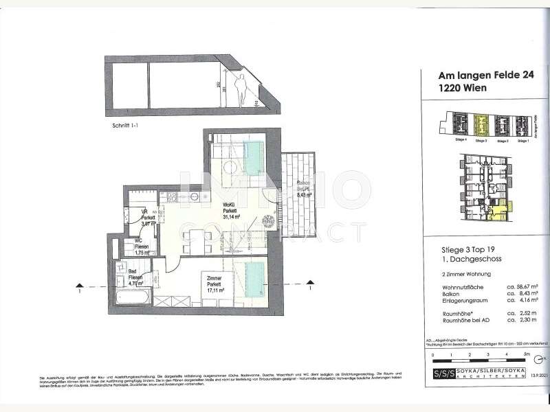 Dachgeschosswohnung Wien: Top 19 Top 19