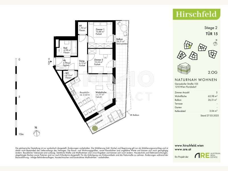 Eigentumswohnung Wien: GER - H2 - OG2 - Top 15 - v1-1 GER - H2 - OG2 - Top 15 - v1-1