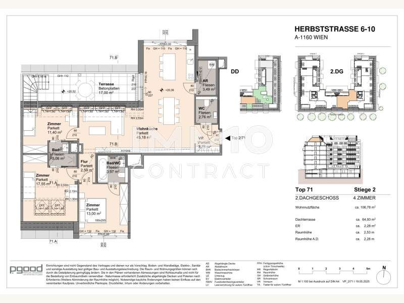 Dachgeschosswohnung Wien: Verkaufsplan UG Verkaufsplan UG