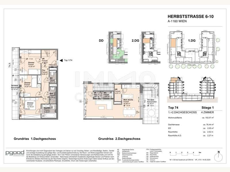 Dachgeschosswohnung Wien: 2025 05 19_VP_Stiege1_Top74-1 2025 05 19_VP_Stiege1_Top74-1