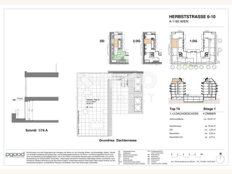 Dachgeschosswohnung Wien: 2025 05 19_VP_Stiege1_Top74-2 2025 05 19_VP_Stiege1_Top74-2