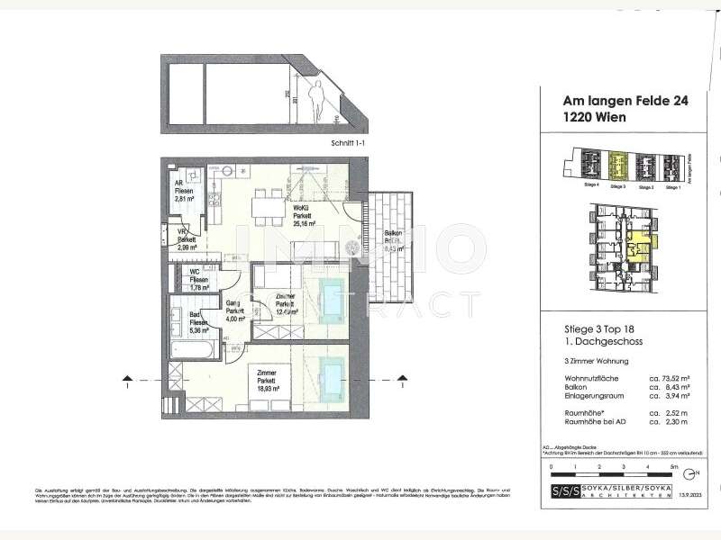 Dachgeschosswohnung Wien: Top 18 Top 18