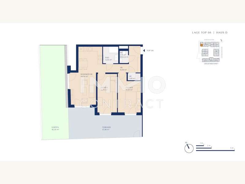 Wohnungsplan Whg. 1 (Skizze Wohnungszusammenlegung verfügbar)