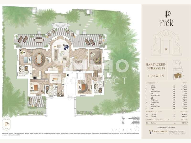 Eigentumswohnung Wien: Palais Pick EG Top 1+2 Palais Pick EG Top 1+2
