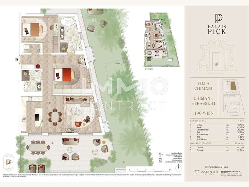 Eigentumswohnung Wien: Villa Chimani . T2 . EG . Std2412 Villa Chimani . T2 . EG . Std2412
