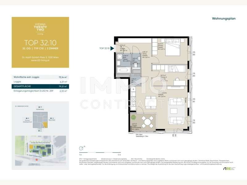 Eigentumswohnung Wien: FDO-6_20250305_Verkaufsplan 32.10-1 FDO-6_20250305_Verkaufsplan 32.10-1