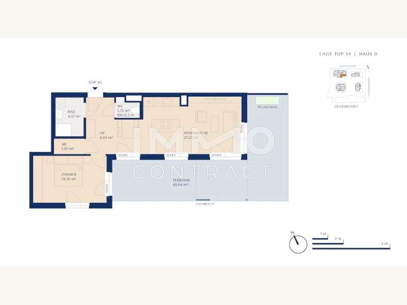 Dachgeschosswohnung Wien: Wohnungsplan Wohnungsplan