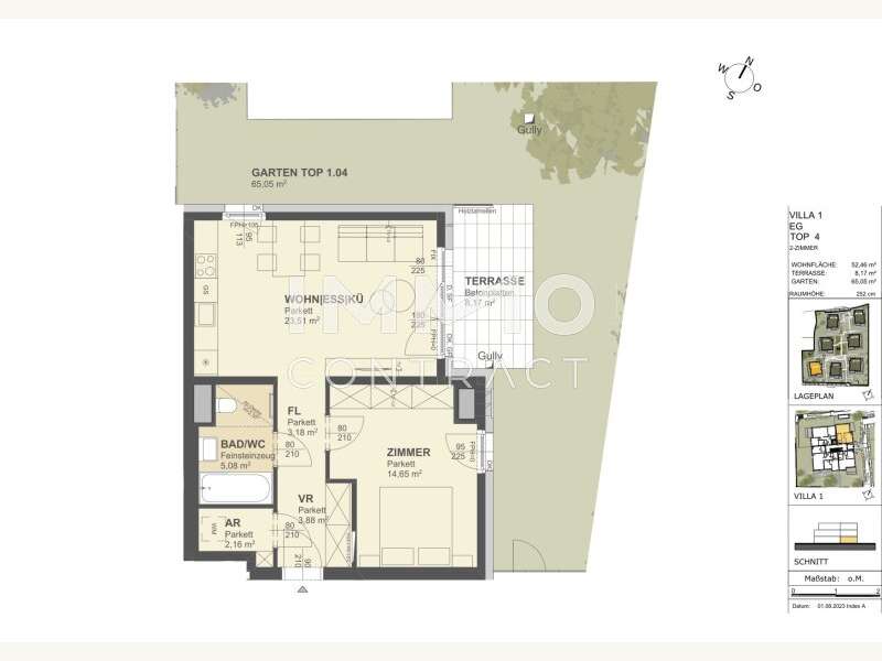 Eigentumswohnung Krems an der Donau: Krems_Villa_1:4_Einzelgrundrisse_VKS_2024-11-25 Krems_Villa_1:4_Einzelgrundrisse_VKS_2024-11-25