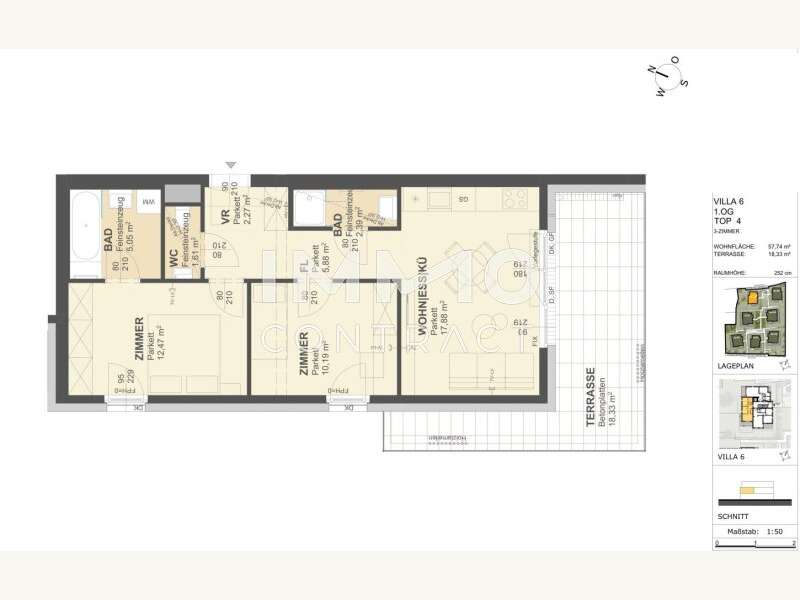 Terrassenwohnung Krems an der Donau: Villa 6 top 4 Villa 6 top 4