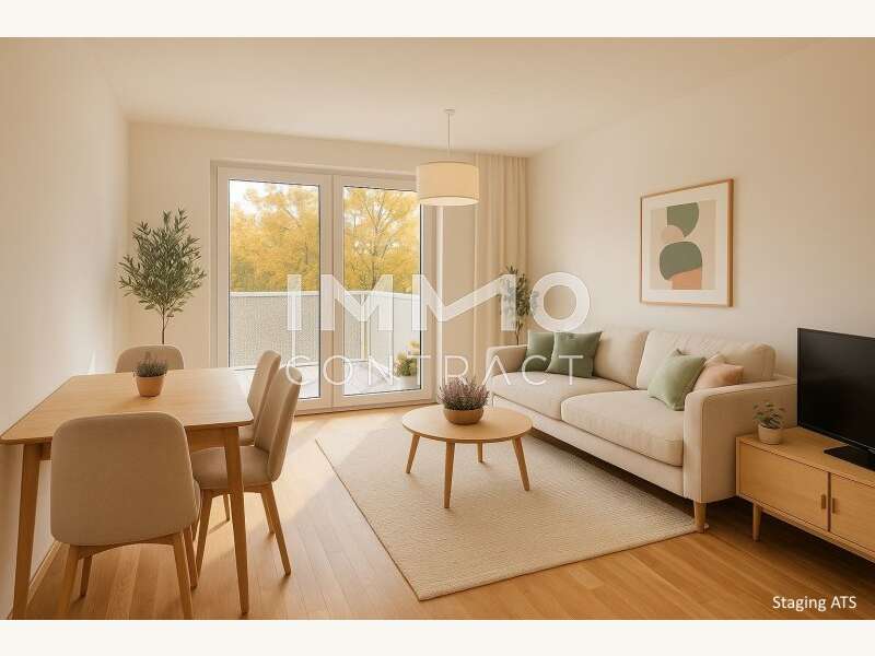 Eigentumswohnung Wien: Wohnzimmer 4 Zimmer Staging ATS Wohnzimmer 4 Zimmer Staging ATS