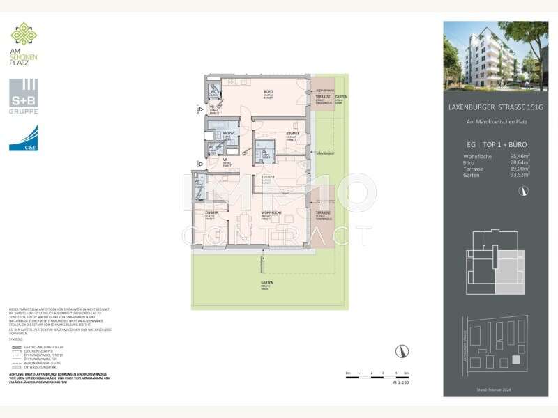 Eigentumswohnung Wien: L151_UMA_AF_MF_GR_09_EG_01+BÜRO L151_UMA_AF_MF_GR_09_EG_01+BÜRO
