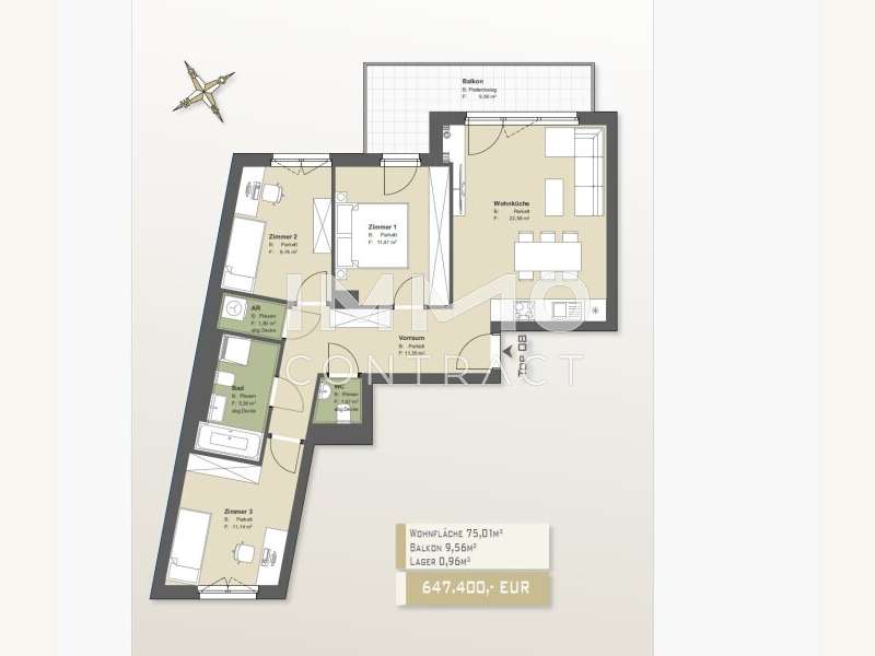 Eigentumswohnung Wien: Grundriss Brienne Top 8 Grundriss Brienne Top 8