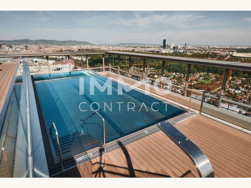 Eigentumswohnung Wien: Aussicht Pool Turm 2 Aussicht Pool Turm 2