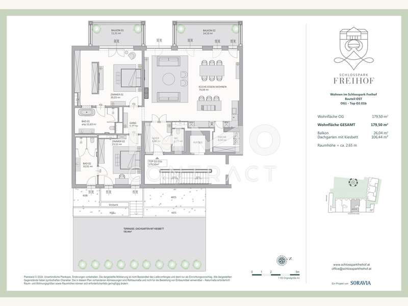 Wohnen im Schlosspark Freihof Bauteil OST OG1 - Top O2.01b-1