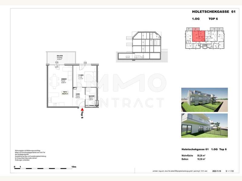 2022-11-10_Holetschekgasse 61_VK Plan 1.OG Top 6-1