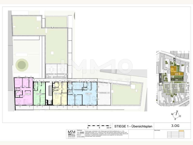 Terrassenwohnung Stockerau: 15.2.1 Übersichtsplan_STG_1_3.OG-1 15.2.1 Übersichtsplan_STG_1_3.OG-1