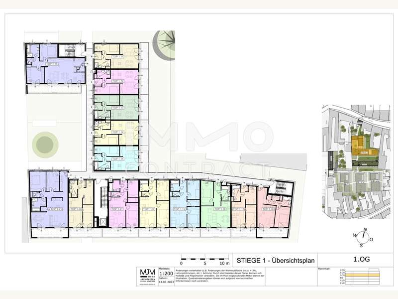 Terrassenwohnung Stockerau: 15.2.3 Übersichtsplan_STG_1_1.OG-1 15.2.3 Übersichtsplan_STG_1_1.OG-1